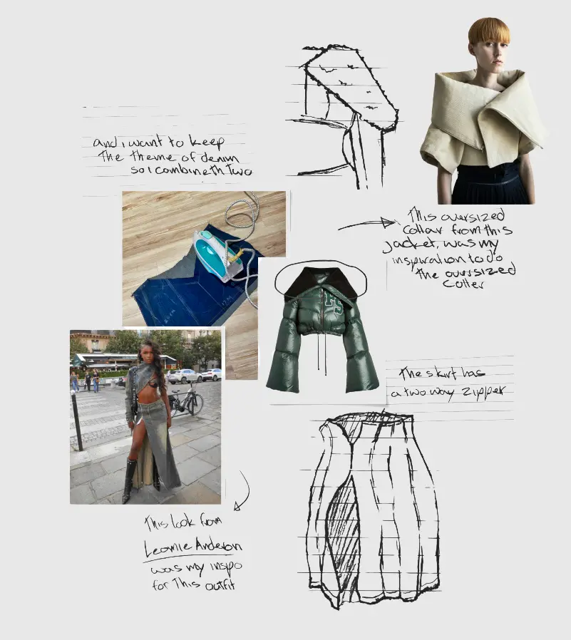 TEO design sketches and creative process